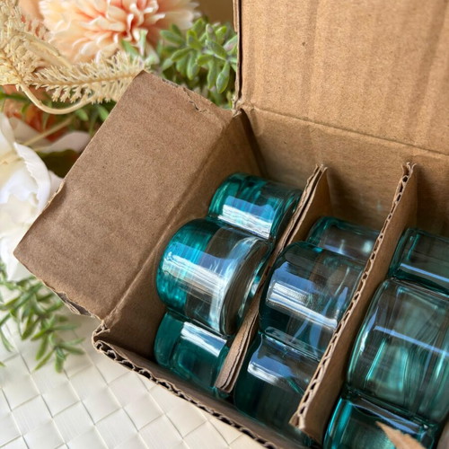 Candlelight holders new, pack of 100, blue flower design