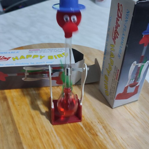 Vintage Drinking Birds set of 2, New Old Stock