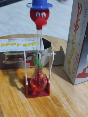 Vintage Drinking Birds set of 2, New Old Stock