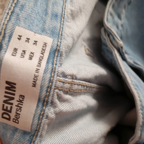 Bershka denim bermuda shorts XL, light blue, like new