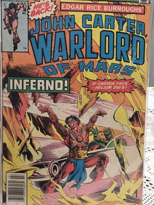 John Carter Warlord of Mars #25 used Marvel Comics 1979
