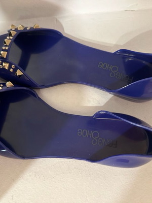 Feng Shoe Peep Toe Blue Ballerina New Size 37