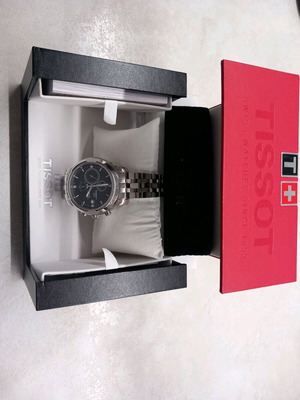 Ρολόι αυτόματο χρονογράφος TISSOT PRC 200 σαν καινούργιο, ανδρικό, ασημί