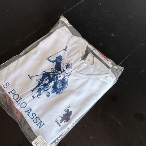 U.S. Polo Assn. zip-up top new, size L, beige