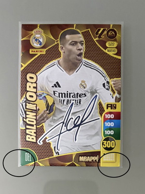 Κάρτα Balon de Oro Signature Mbappé Panini Adrenalyn XL