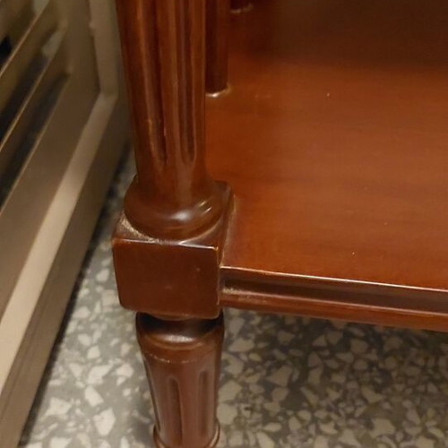 Walnut side table, handmade, 1970