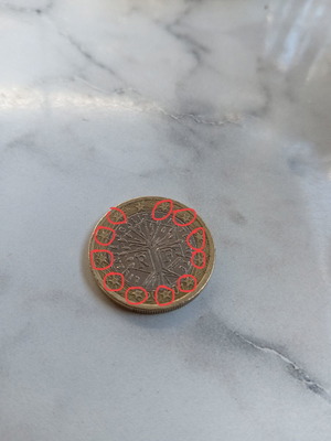 1€ France Coin used 2001 collectible with mint errors