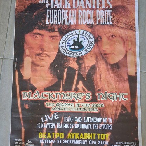 Blackmore's Night concert poster Athens 1998 used