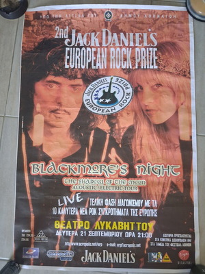 Blackmore's Night concert poster Athens 1998 used