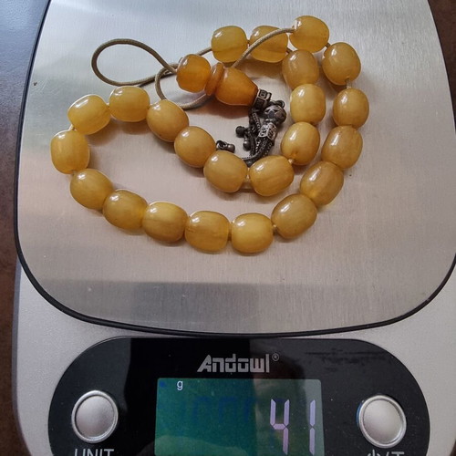 Faturan Komboloi with Certification, 23 Beads, 32 mm, 41 g, Like New