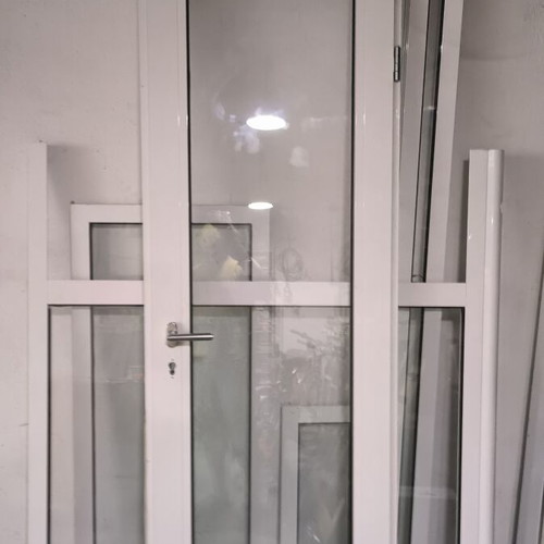 Aluminum doors and windows with double glazing like new