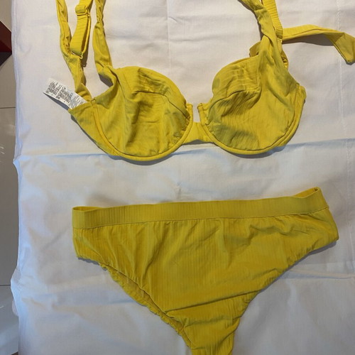 Calzedonia yellow bikini set Large like new