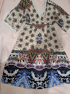 Boho ethnic βισκοζη φορεματακι μέγεθος M μεταχειρισμένο, πολύχρωμο, Hype