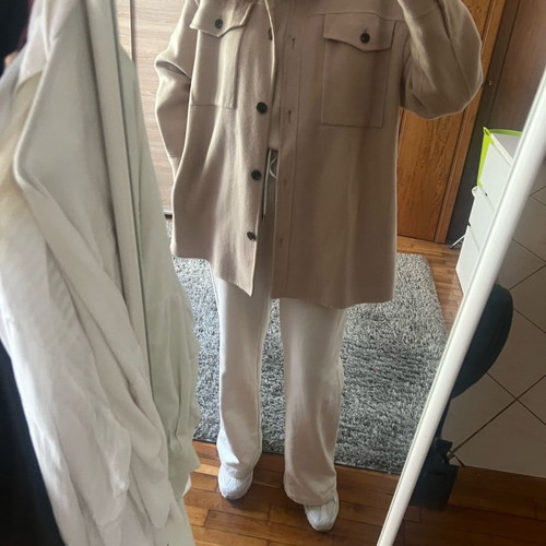 Zara shacket used, beige, size S