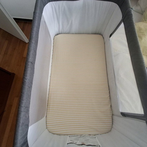 Baby cot with wheels refurbished, gift 4 sheets NEF-NEF