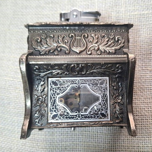 Sankyo vintage music lighter used, metal, 1970s