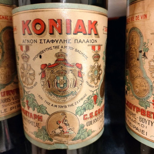 Koniak used, pack of 3 family heirloom bottles