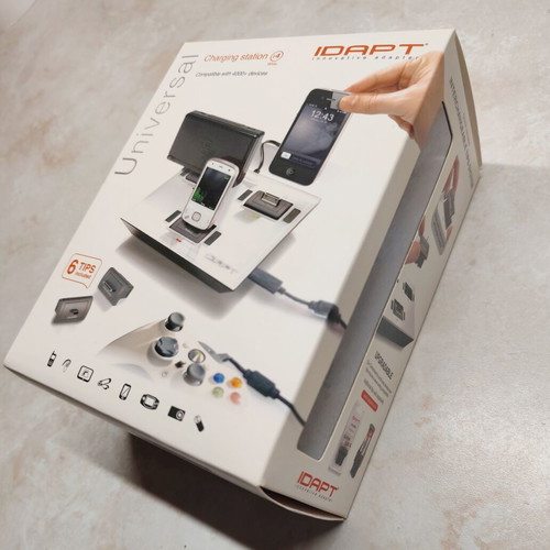 Idapt i4 Universal Charging Station Adapter with 6 Tips, new