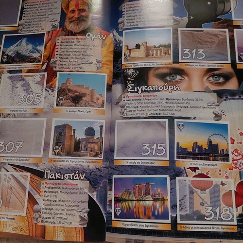 Sticker album Around the World in 80 Pages used