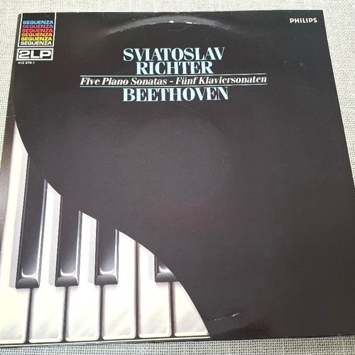 Beethoven Πέντε Πιανιστικές Σονάτες 2XLP σαν καινούργιο, κλασική