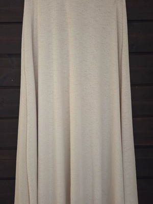 Mango knit midi flared A-line skirt, beige