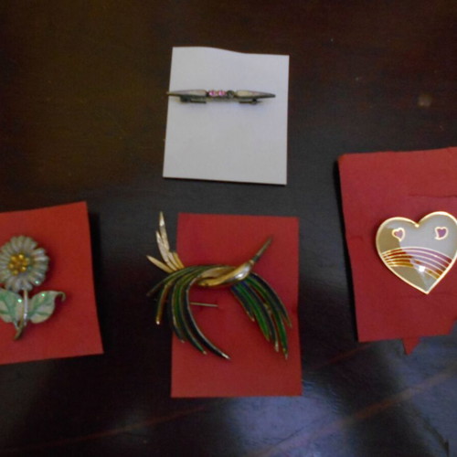 Enamel pins used, set of 4 pieces