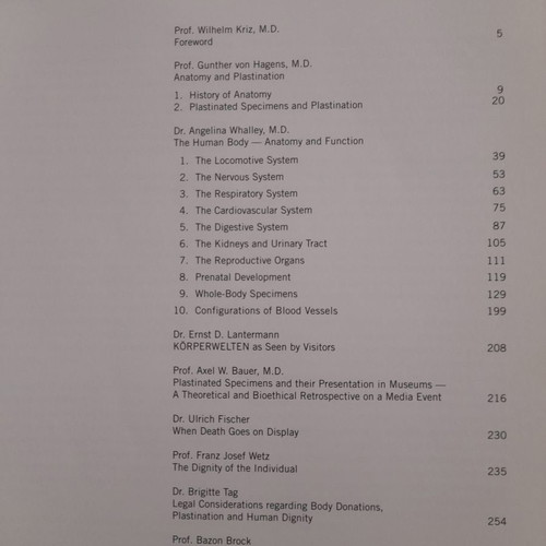 Körperwelten - Fascination Beneath the Surface used exhibition catalogue book