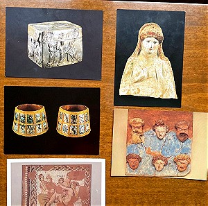 5 καρτ ποστάλ απο μουσεία της Ελλάδος