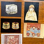 5 καρτ ποστάλ απο μουσεία της Ελλάδος