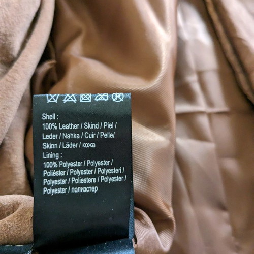Vintage Gestuz leather jacket like new, brown, size 36