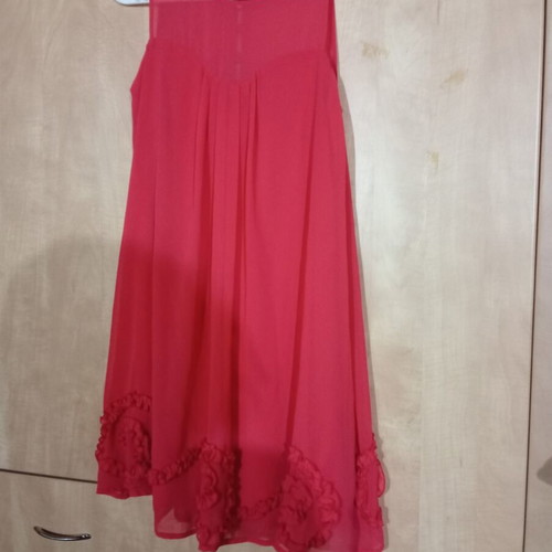 Batida women's dress coral medium with 3D flowers, new