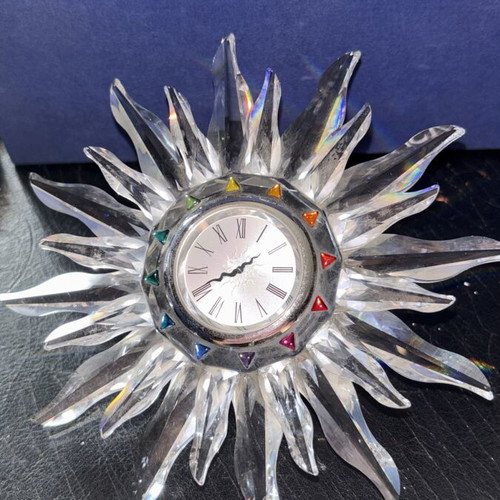 Swarovski Solaris Table Clock designed by Adi Stocker new
