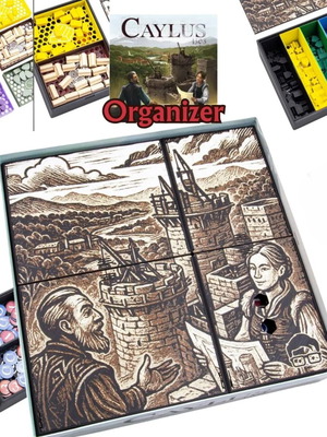 Caylus 1303 Insert Board Game Organizer with Sleeved Card Slots