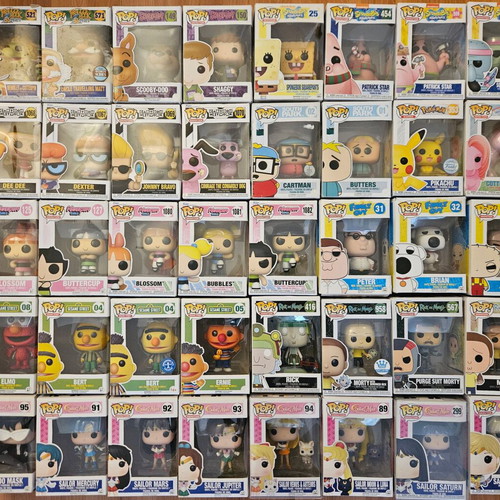 Funko Pop! Cartoon Network, Disney, Hello Kitty, Pusheen, Steven Universe figures