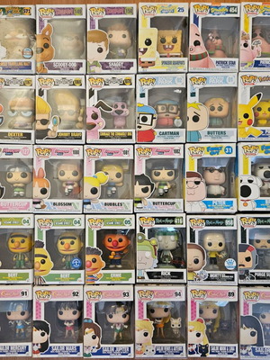 Funko Pop! Cartoon Network, Disney, Hello Kitty, Pusheen, Steven Universe figures
