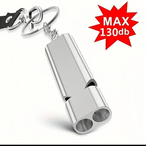 Survival Whistle New Aluminum Alloy Gold With Keyring