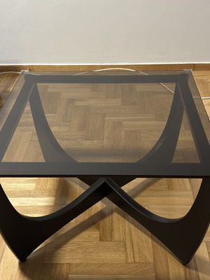 Glass coffee table 74x74x45 cm
