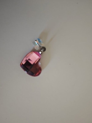 Swarovski heart charm used, pink