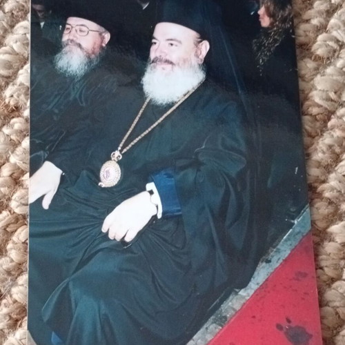 Archbishop Christodoulos Photo 2002 like new, 19.5x12.7 cm