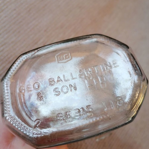 Geo Ballantine&Son vintage glass bottle used