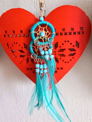Handmade earrings new, blue