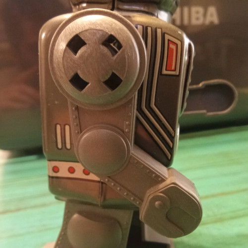YONE robot used, wind-up tin-plastic, made in Japan
