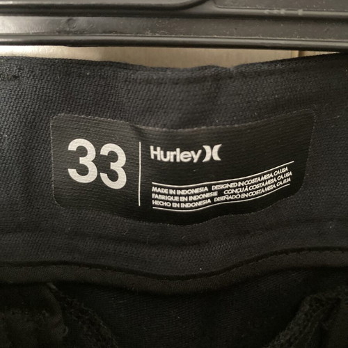 Hurley Pants Black Size 33 Like New