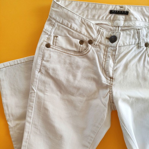 Sisley vintage white skinny cropped jeans size S like new