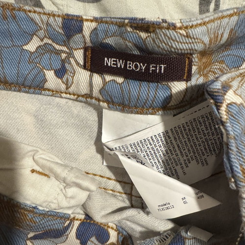 Floral pants size M 38 10 like new, blue