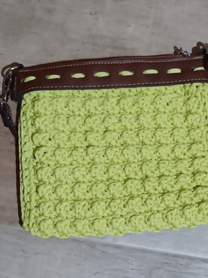 Handmade crossbody bag with bobble crochet stitch new