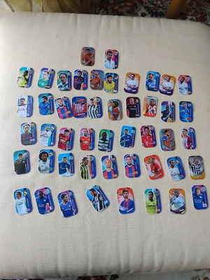 Large metal football player tags used, pack of 48
