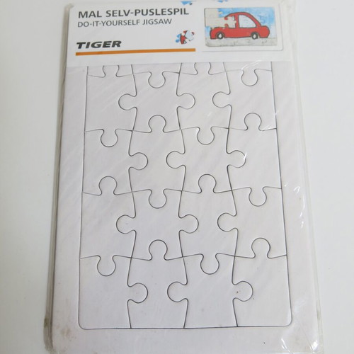 Blank jigsaw puzzle Tiger new, 20 pieces, cardboard