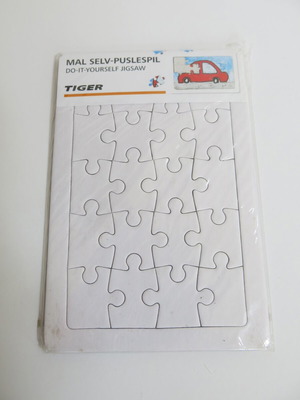 Blank jigsaw puzzle Tiger new, 20 pieces, cardboard