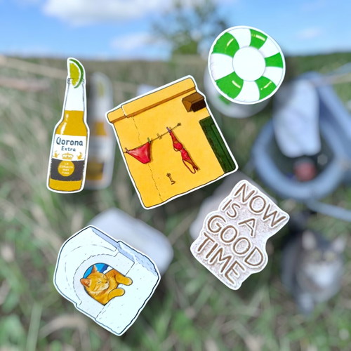 Summer stickers pack of 5 new